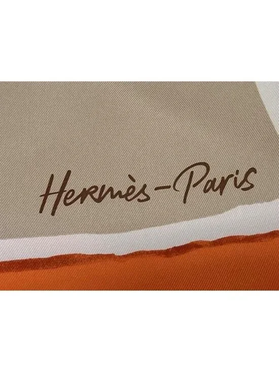 Hermes Libre Comme Pegase Carre 90 Silk Scarf Orange